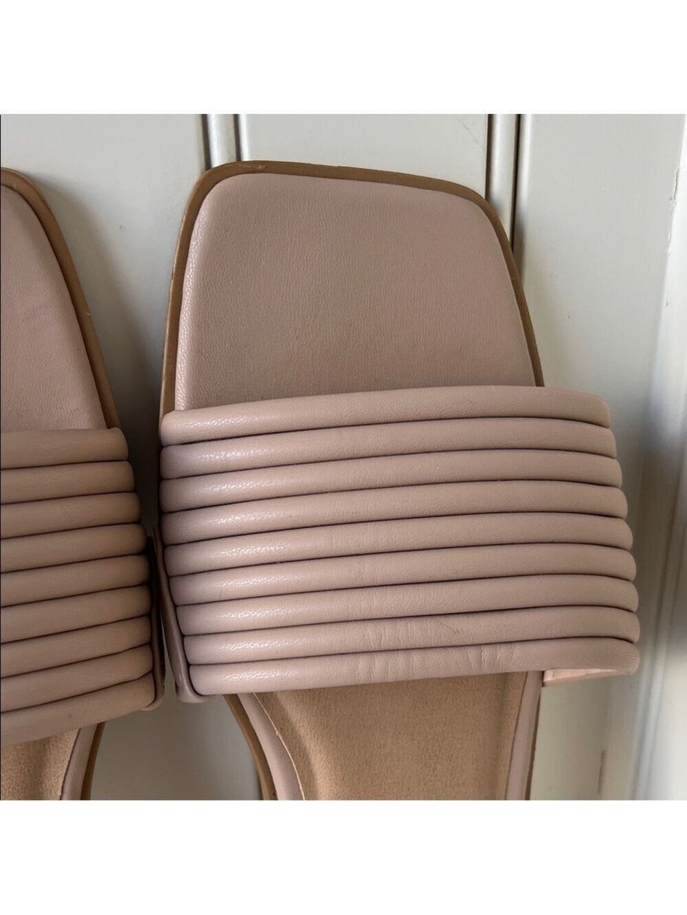 Torrid Beige Ribbed Slide Sandals Size 10WW - Picture 7 of 8